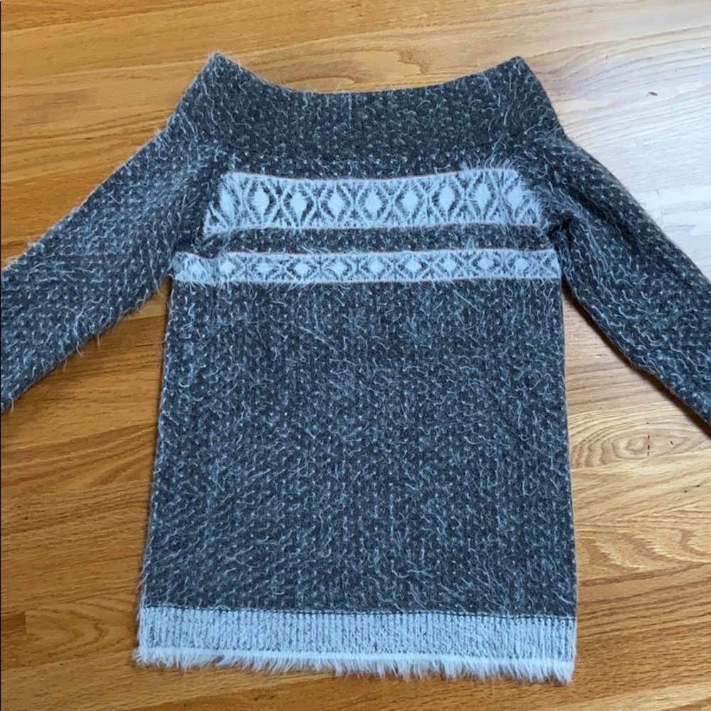 Off the shoulder cozy Anthropologie sweater